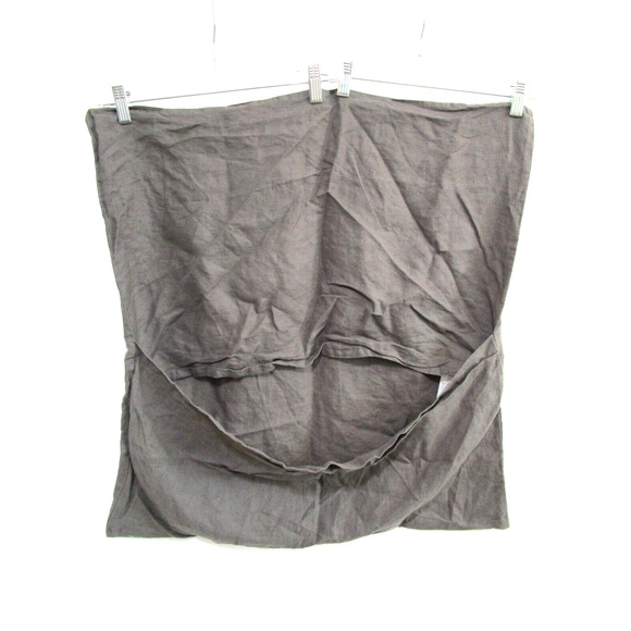 West Elm Gray 100% Linen Euro Pillow Sham - Picture 5 of 6